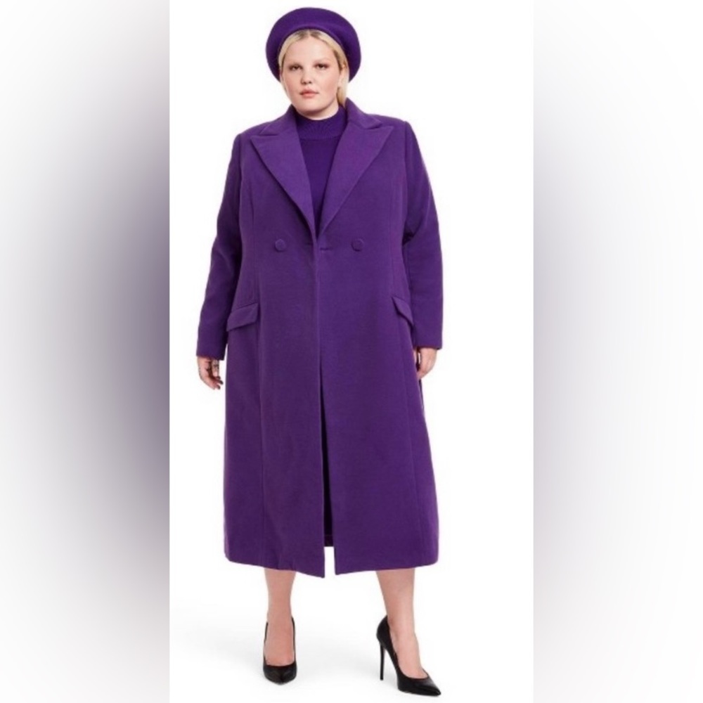 Gorgeous Purple Coat Sergio Hudson x Target Overcoat - Picture 5 of 14